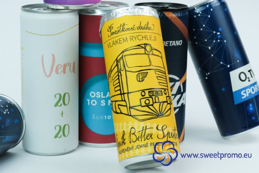 Alcoholic mixed drink in a can with print 250 ml - Amount in package: 480pcs, Flavor: Gin and grapefruit tonic, Label: Matt or glossy varnish