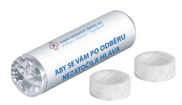 Round LIPO candies with custom printing