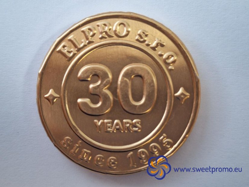 Chocolate gold coins - sample of mintage