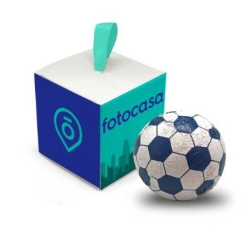 Chocolate football with custom printed wrapper