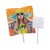 Promotional grape sugar lollipop with custom printed wrapper