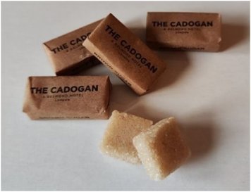 Advertising sugar, cube sugar brown
