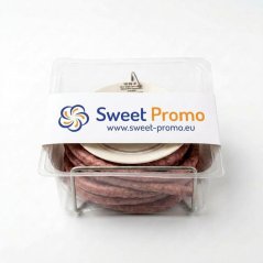 Pikantní klobásový snack na mini kabelovém bubnu