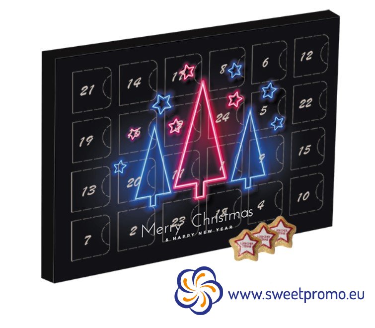 Advent calendar with marzipan stars - Amount in package: 200pcs