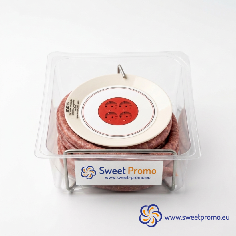Spicy Sausage Snack on a Mini Cable Drum - Amount in package: 50pcs