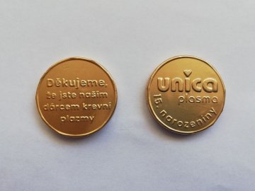 Original chocolate coins with logo embossing