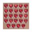 Filling for an eco-friendly square Advent calendar with custom print: 24 chocolate hearts (120 g) made of 33% milk chocolate, in red foil. An ideal Christmas gift for employees, business partners and clients.