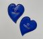 Blue heart-shaped promotional sugar with your own print. Originally packaged sugar for coffee and tea, suitable for hotels, restaurants, corporate events and catering, trade fairs and conferences.