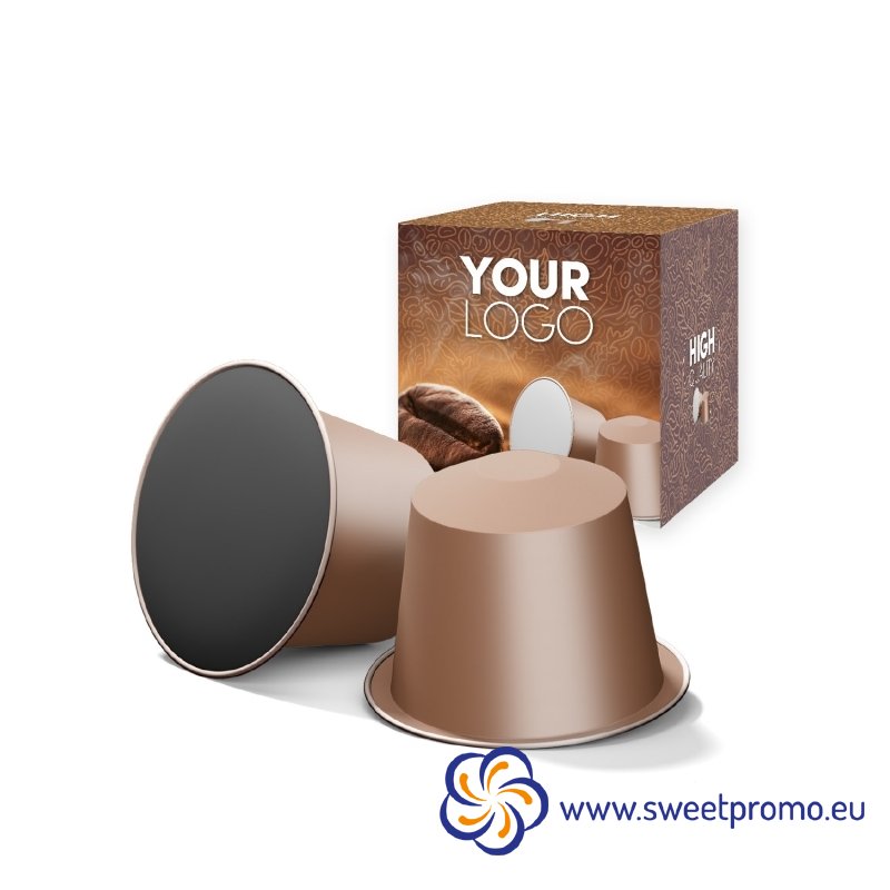 Káva Nespresso, 10 kapslí v reklamním boxu. Reklamní káva Nespresso v kapslích  je ideální jako firemní dárek.