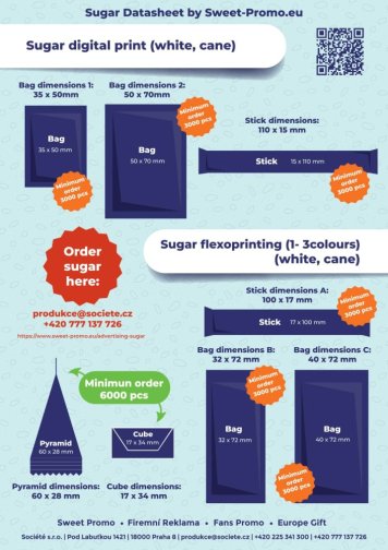 Advertising personalized sugar - packaging and printing options