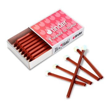 Chocolate matches with custom printed box