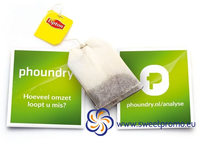 reklamní sáček s čajem s potiskem