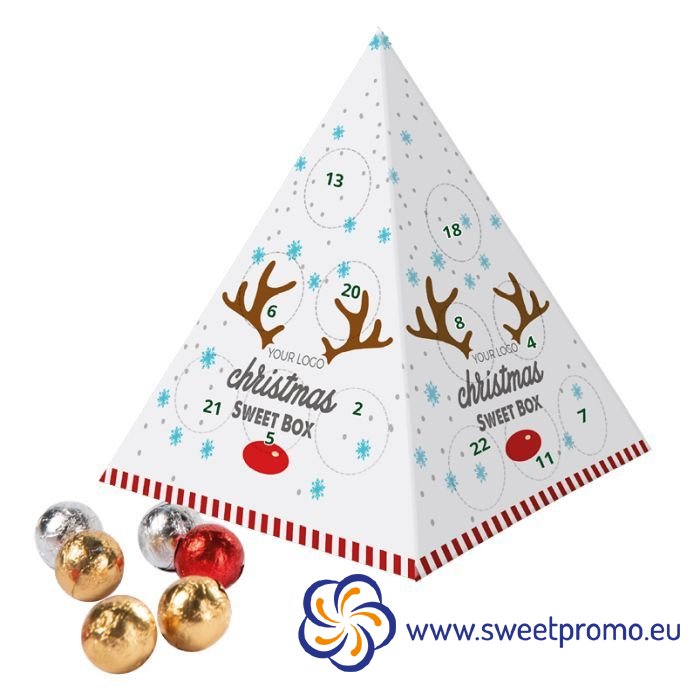 Adventní kalendář Pyramida s čokoládou - V balení: 200ks