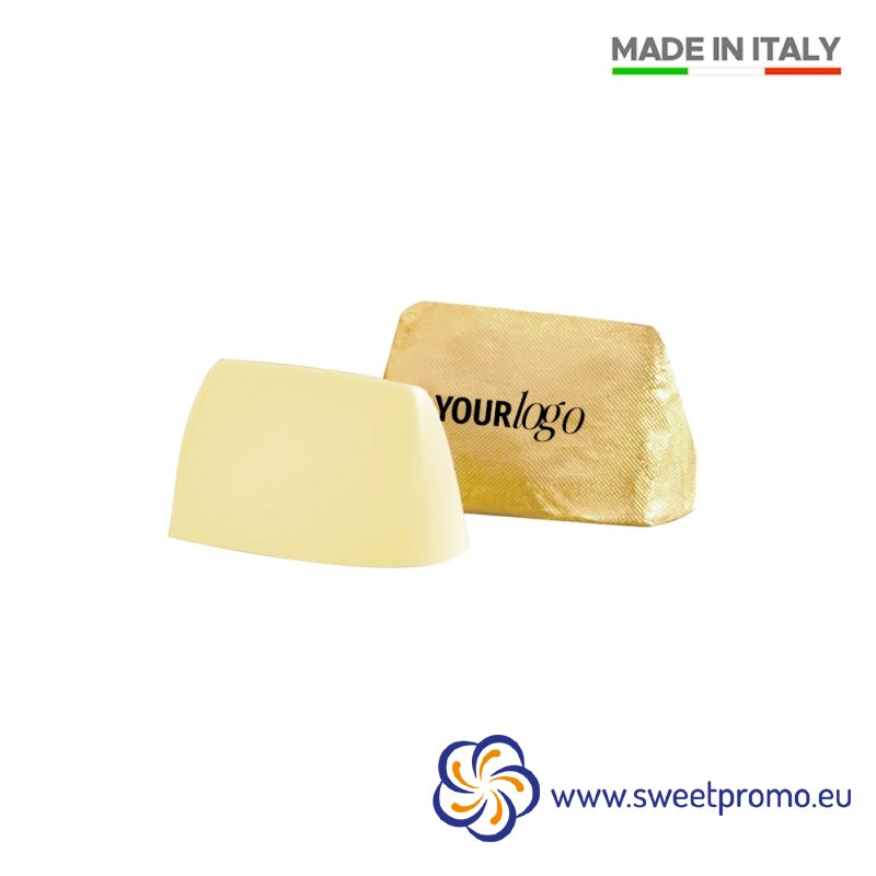 Mini Gianduiotti chocolate Mini 5 g, white chocolate, printed package