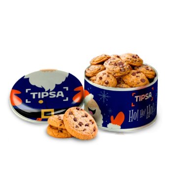 Gift biscuits in a promotional tin box
