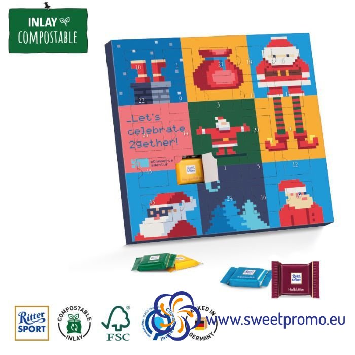 Mini Bar Advent Calendar Ritter Sport - Amount in package: 250pcs